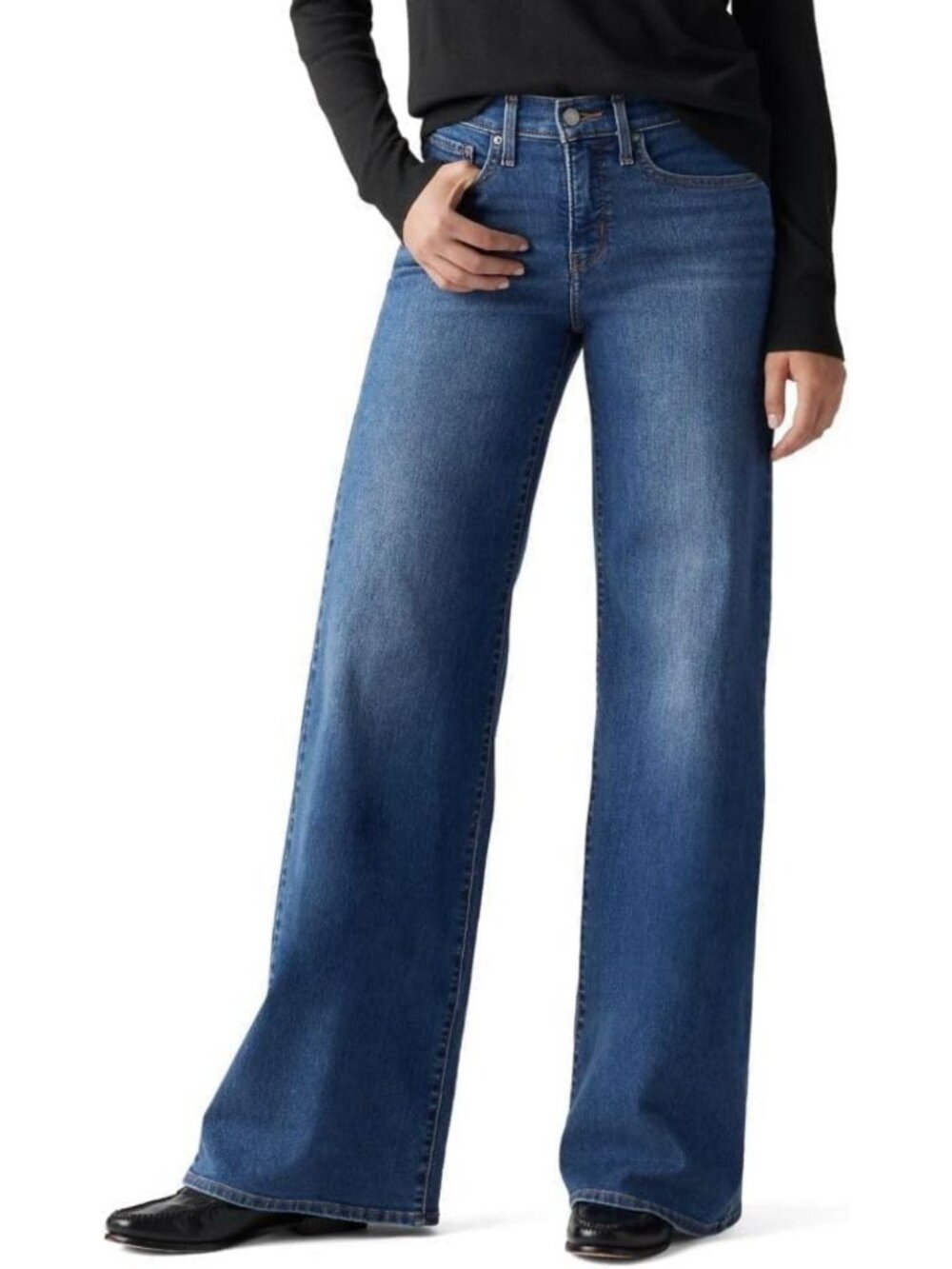 Women's 318 Shaping Wide-Leg Jeans - Flattering Fit, Stylish Casual Denim